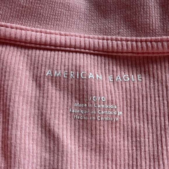 American Eagle size large peach, crop long sleeve - Picture 3 of 4